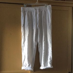 Old Navy Linen Blend Ankle Pants